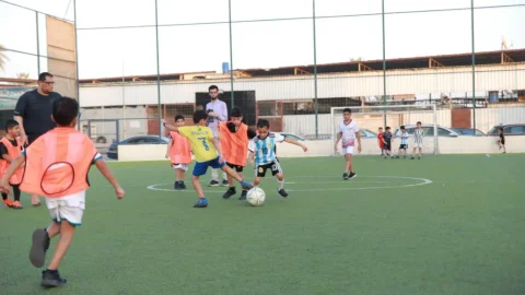 حماس كبير بمباراة كرة القدم بالبرنامج الصَّيفي